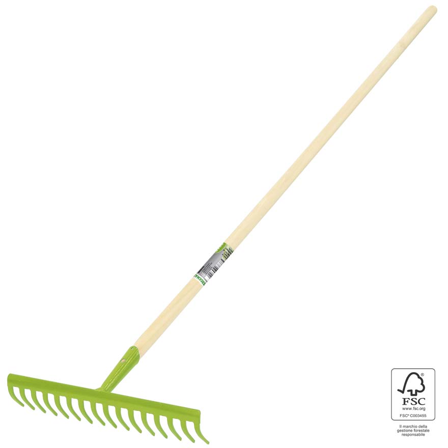 ГРАБЛИ С ЧЕРЕНКОМ 16 ЗУБЬЕВ,