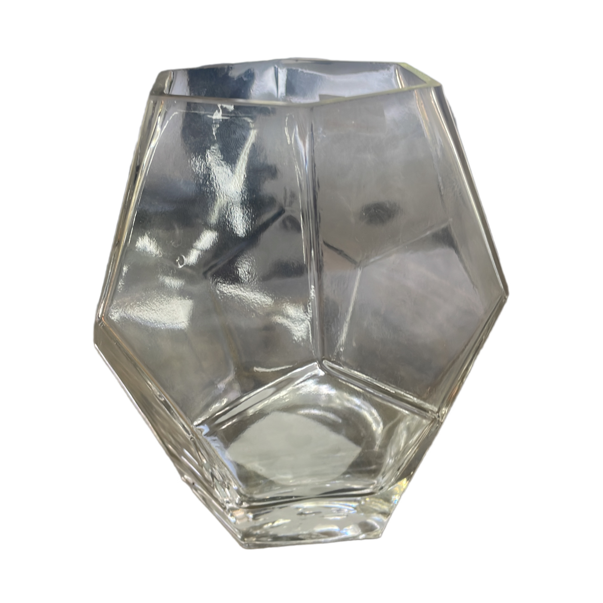 Ваза "Геометрия V" (стекло), D13хH14 см Прозрачный (H-14, D-13, Прозрачный)